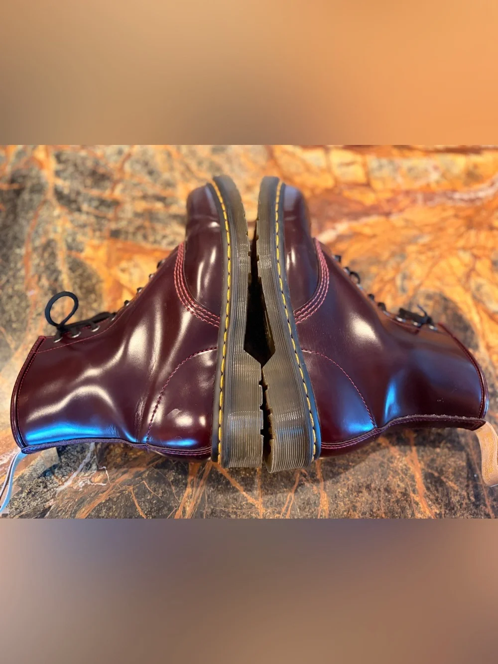 Dr. Martens Men's Lace-Up Boots in Cherry Red